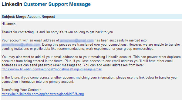 Merge Linkedin Account Confirm